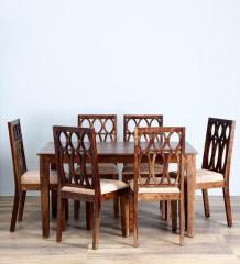 Woodsworth Mukilteo Six Seater Dining Set in Provincial Teak Finish