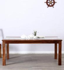 Woodsworth Newport Six Seater Dining Table in Warm Walnut Finish