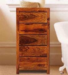 Woodsworth Oakland Solid Wood Chest of Drawers in Honey Oak Finish