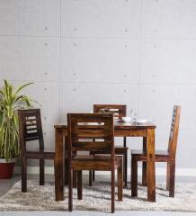 Woodsworth Oregon Sheesham Wood Four Seater Dining Set in Provincial Teak Finish