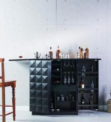 Woodsworth Reno Large Bar Cabinet in Espresso Walnut Finish