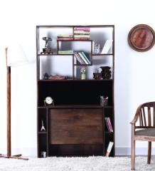 Woodsworth Rochelle Book Shelf with Collapsible Writing Desk in Provincial Teak Finish