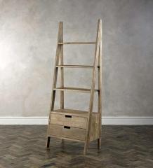 Woodsworth Salvador Ladder Like Book Shelf with Two Drawers in Provincial Teak Finish