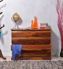 Woodsworth Savannah Solid Wood Chest of Drawers in Honey Oak Finish