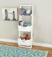 Woodsworth Toledo Ladder Book Shelf in White Color