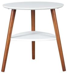 HomeTown Aster Side Table in White N Walnut Colour