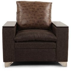 Purple Heart Dalton One Seater Sofa In Brown