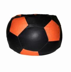 INVOGUE Black & Orange Coloured Fotball Bean Bag XL