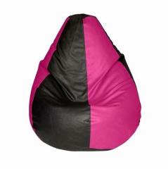 INVOGUE Black & Pink Coloured Bean Bag XXL