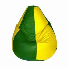 INVOGUE Green & Yellow Coloured Bean Bag XXXL