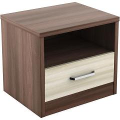 Spacewood Savana Night Stand in Moldau Akazia and Brown Finish