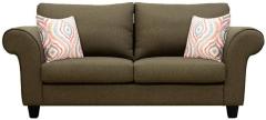 CasaCraft Anapolis Three Seater Sofa with Throw Pillows in Cedar Brown Colour