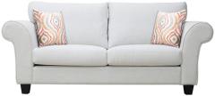 CasaCraft Anapolis Three Seater Sofa with Throw Pillows in Pearl White Colour