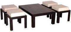 Woodsworth Stockholm Compact Coffee Table with 4 Stools