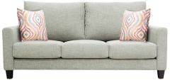 CasaCraft Rio Grande Three Seater Sofa with Throw Pillows in Silver Grey Colour