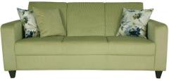 CasaCraft Elena Three Seater Sofa in Green with Floral Cushions