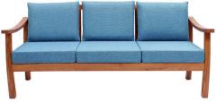 Woodsworth Mariana Teak Wood Three Seater Sofa in Natural Teak Finish