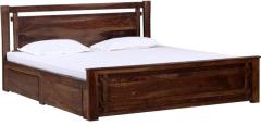 Woodsworth Casa Rio Solid Wood Queen Sized Bed with Storage in Provincial Teak Finish