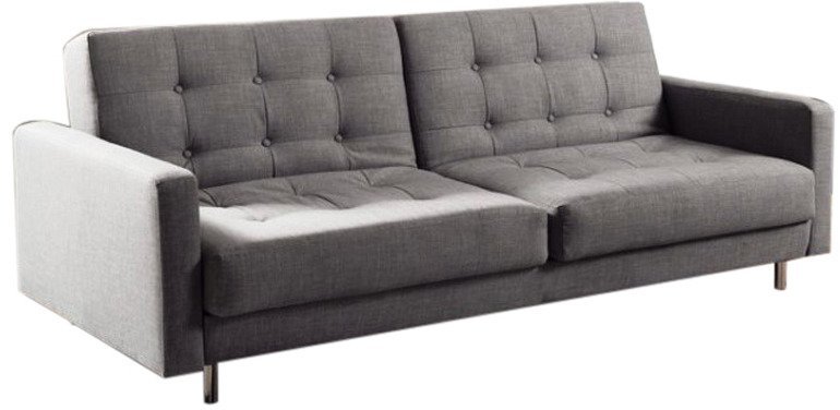 Furny Emry twin back comfortable Sofa bed with Arms in Grey colour