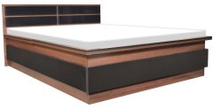 Welkraft Royal Queen Size Bed in Dark Brown and Black Colour