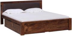 Woodsworth Havana Queen Sized Mango Wood Bed With Storage in Provincial Teak Finish