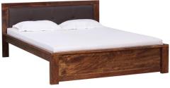 Woodsworth Havana Queen Sized Mango Wood Bed Without Storage in Provincial Teak Finish