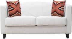 CasaCraft Florianopolis Double Seater Sofa with Throw Pillows in Vanilla Colour