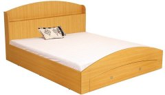 Durian Jasmine Queen Size Bed in German Oak Finish