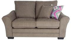 CasaCraft Bordeaux Beauty Two Seater Sofa With Throw Pillows In Grey Colour