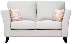 CasaCraft Rio Branco Double Seater Sofa with Throw Pillows in Vanilla Colour