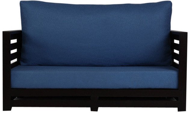 Purple Heart Jinjer Slatted Two Seater Sofa in Blue Colour