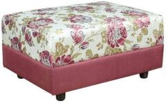 HomeTown Colorado Fabric Floral Ottoman in Red Colour