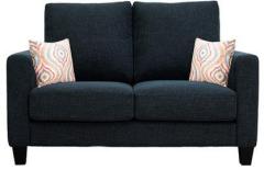 CasaCraft Rio Grande Two Seater Sofa with Throw Pillows in Aegean Blue Colour