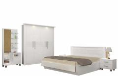 Spacewood Modern Living Mikado Bedroom Set in HG White Orchard Finish