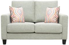 CasaCraft Rio Grande Double Seater Sofa with Throw Pillows in Silver Grey Colour