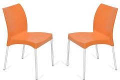 Nilkamal Novella Series 7 Set of 2 Chairs in Orange Colour