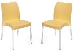 Nilkamal Novella Series 7 Set of 2 Chairs in Yellow Colour