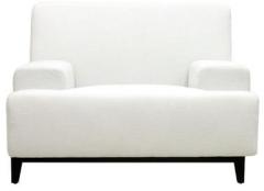 CasaCraft Palmira Single Seater Sofa in Pearl White Colour