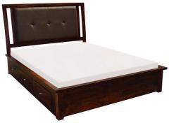 Woodsworth Sao Luis Queen Sized Bed with storage in Provincial Teak Finish