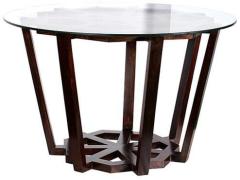 Woodsworth Huttington End table in Provincial Teak Finish with Glass top