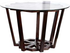 Woodsworth Monterrey End table in Provincial Teak Finish with Glass top