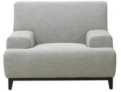 CasaCraft Palmira Single Seater Sofa in Silver Grey Colour