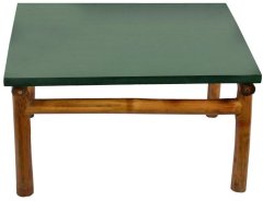 ExclusiveLane Laptop Table in Bamboo with Recycled Wood Top in Green