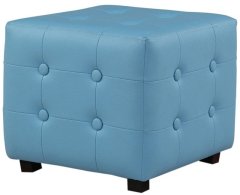 Purple Heart Square Shape Pouffe in Blue Colour