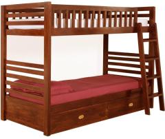 Woodsworth Nino Solid Wood Bunk Bed with storage in Colonial Maple Finish