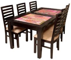 Woodsworth Panama City Dining Table Set in Espresso Walnut Finish