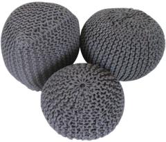 Woodsworth Ken Pouffe Set in Dark Grey Colour