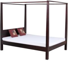 Woodsworth La Paz Poster Solid Wood Queen Sized Bed in Passion Mahogany Finish