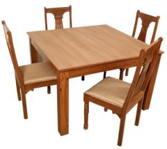 Woodsworth Tijuana Dining Table Set in Natural Finish