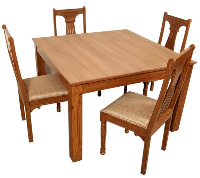 Woodsworth Tijuana Dining Table Set in Natural Mango Wood Finish